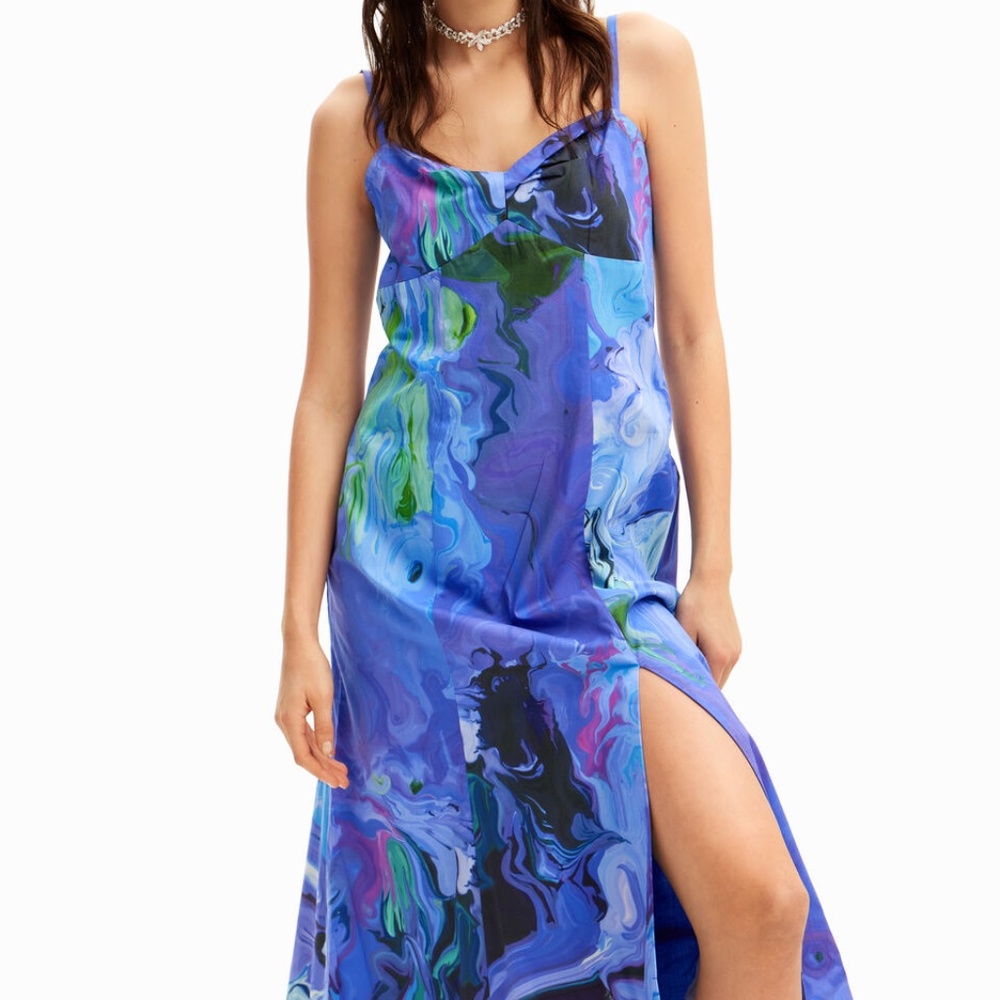 Desigual M. Christian Lacroix marbled midi dress